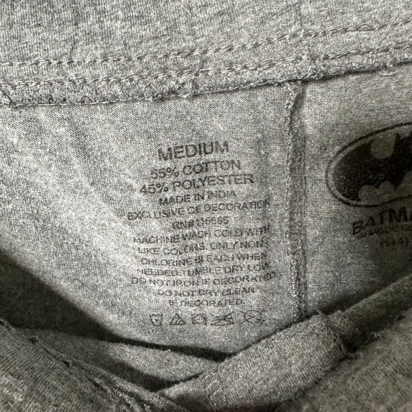 Batman Grey Logo Pajama Pants Men's Medium - Picture 2 of 4